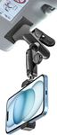 woleyi Car Sun Visor Phone Holder - [Metal Magic Arm] Cell Phone Holder for Car Mount with 1/4'' Screw Camera Clamp, for iPhone 15 14 13 12 Pro Max, Android Smartphone, Gopro, Dashcam and Accessories