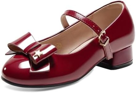 GotSoft Girls Lambskin Insole Low Heels Mary Jane Ankle Strap Dress Shoes