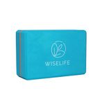 WiseLife Teal Yoga Block | Yoga Brick, High-Density Premium EVA Foam Material, Soft Surface for balance, Yoga Props For Strength Training Exercise (Set of 1, Extra Large Size)