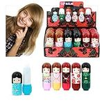 Lip Balm Doll Shaped 24 Lips Balms x 2.5 Grams, 6 Different Case Designs Display Box Wholesale Price (1 Box)