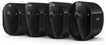 Arlo Pro Security Camera 2K HDR (6th Gen, 2025 Release) - Wireless Outdoor Camera, Rechargeable Removeable Battery, Event Captions, Emergency Response, 6-Month Trial of Secure Plan, 4 Cam, Black