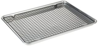 Nordic Ware 43172AMZM Half Sheet with Oven Safe Nonstick Grid, Aluminum, Natural