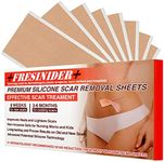 FRESINIDER Silicone Scar Sheets - 5.9"x2.4" Extra-Large for Enhanced Coverage, Pack of 8 - Comfortable, Effective for Acne, Post-Surgery Scars, Hypertrophic, Keloid, Tummy Tucks