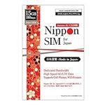 Nippon SIM for Japan 180days 15GB 4G-LTE Data Docomo Network, 3-in-1 Data SIM (No Voice/SMS), Support tethering, Japan Local Supports, No Activation, Credit Card nor Contract 短期帰国・短期来日最適 メーカーサポートより安心