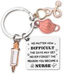 Guqqeuc Nurse Graduation Gifts Stethoscope Syringe Keychain for Doctor Nurse Appreciation Gifts for Women Men Nursing Grad Keyrings for Nurse Students Inspirational Gifts for Nurse Practitioner