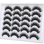 Newcally Eyelashes False Lashes 18MM Fluffy Long Faux Mink Eye Lashes Pack Dramatic Thick Volume Fake Eyelashes 12 Pairs Soft Reusable Lashes Multipack