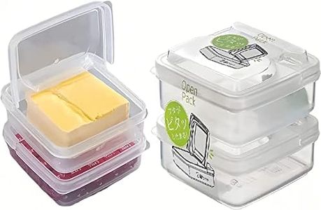 4 Pack-Cheese Container for Fridge, Cheese Storage Container for Fridge, Cheese Holder for Sliced, Blocked & Cubed Cheese, Black Ham & Cheese Container for Refrigerator