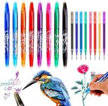 Erasable Gel Pens - 8 Pack Assorted Color Inks Pens 0.5mm Fine Point Rolling Ball Pen,Gel Ink Rollerball Pens for Kid Students Adults