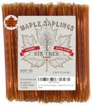 Six Tree Farm Maple Saplings, Pure State of Vermont Maple Syrup, Grade A Dark Robust, Maple Sticks (100 Count)