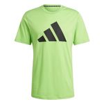 adidas Men's Train Essentials Feelready Logo Training T-Shirt, Lucid Lime/Black, Small