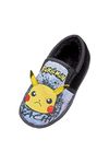 Pokemon Boys Slippers featuring Pikachu, Grey, Size 5