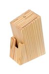 WoodKIT Wooden Knife Holder Stand with 6 Universal Knife Slot, 1 Sharpener Rod & Scissor Slot Each- Knife Holder for Kitchen | Wooden Knife Stand for Kitchen | Wooden Block