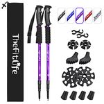 TheFitLife TheFitLife Nordic Walking Trekking Poles - 2 Packs with Antishock and Quick Lock System, Telescopic, Collapsible, Ultralight for Hiking, Camping, Mountaining, Backpacking, Walking, Trekking