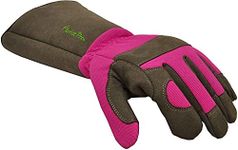 G & F Products 2430M Florist Pro Long Sleeve Rose gardening Gloves, Thorn Resistant Garden Gloves, Rose Pruning Gloves - Women fits all , Pink