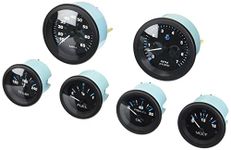 SeaStar 68413P Sierra International Eclipse 6 Gauge Kit Includes Fuel, Engine Oil Pressure, Speed, Tach & Water Temp Gauges