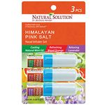 Nasal Inhaler, Aromatherapy with Pink Salt and 3 Different Scents, Relaxing & Refreshing Sinus Pressure Relief, 0.068oz | Pack of 3