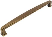 10 Pack - Cosmas 4392-192BAB Brushed Antique Brass Modern Cabinet Hardware Handle Pull - 7-1/2" Inch (192mm) Hole Centers