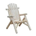 Outsunny Outdoor Classic Wooden Adirondack Deck Outdoor Patio Lounge Chair with Ergonomic Design Fir Wood Frame, Natural Wood