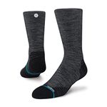 Stance Run Light Crew Performance Black Cushioned Calf Medium