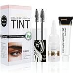 Duoffanny 2-In-1 Tint Kit, Eyelash & Eyebrow Kit, Lasting for 6 Weeks DIY Hair Dying for Salon Home Use 7ml (Black)