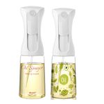 Mistifi Olive Oil Sprayer for Cooking - 2 in 1 Olive Oil Dispenser for Kitchen Gadgets, Air Fryer, Salad, and BBQ - Green, Glass (Veg_Org_2)