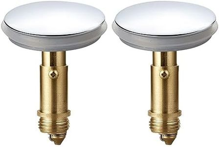 tunghey 2Pack Bathroom Sink 38mm Drain Hole, Bathroom Sink Drain Stopper, Universal Pop-Up Bounce Drain Plug Filter, Brass Sink Drain Strainer, Push Type Bathtub Stopper Sink Plugs (38MM)