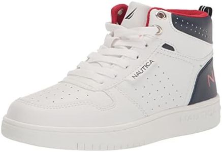 Nautica Boys High-Top Sneakers Lace-Up Trainers Basketball Style Shoes-Oakford Youth-Americana Size-4