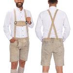 BAVARIA TRACHTEN Trend 2023 - White Authentic Lederhosen Men Real Leather, German Octoberfest Outfit/Costume