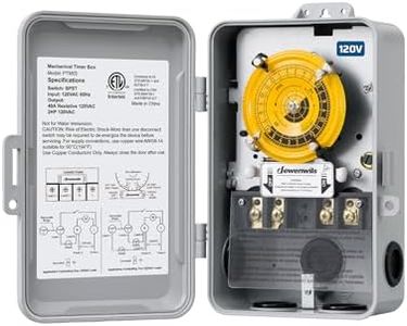 DEWENWILS 24-Hour Mechanical Timer Switch - 120VAC SPST, 2HP 40A, Heavy Duty, Manual Override, Ideal for Pool Pump, Water Heater, Lights and Fans, Weatherproof, ETL Listed