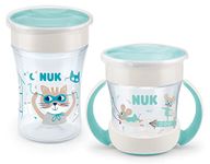 NUK Magic Cup & Mini Magic Sippy Cup Duo Set | 360° Anti-Spill Rim | 6+ Months | Leak-Proof & BPA-Free | 160 ml & 230 ml | Mint