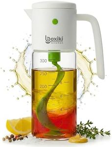 Boxiki Kitchen Salad Dressing Mixer Bottle – Leakproof Glass Shaker with Measurements | Easy Blend Oil & Vinegar Dispenser for Healthy Homemade Sauces, Marinades & Vinaigrettes