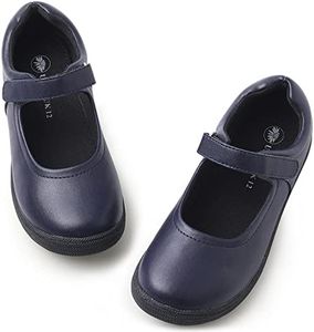 festooning Girls Mary Jane Shoes School Uniform Flats Cute Dress Shoes for Girls Wedding Back to School Blue Size 5