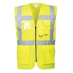 Portwest S476 Lightweight Reflective Berlin Hi-Vis Executive Vest Yellow, 7X-Large