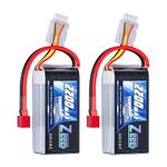 Zeee 3S Lipo Battery 2200mAh 11.1V 50C Shorty Pack Battery with Deans Plug for RC Car Truck Vehicles RC Boat RC Drone Airplane Quadcopter Helicopter FPV RC Hobby Models (2 Pack)