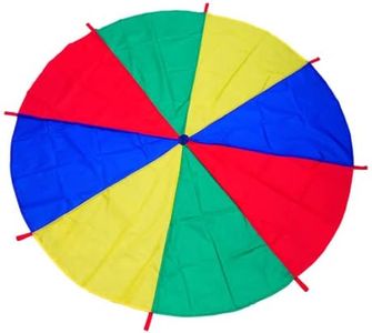 LEADSTAR 6FT Juego De Paracaídas de Color para Niños Arco Iris Juegos Actividades Deportivas Fiestas Ejercicios en Grupo Al Aire Libre (2m)