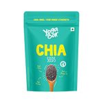 Yogabar Chia Seeds 500g - Rich Source in Plant Protein, Diet Food Healthy Snacks, Loaded with Calcium, Iron, Zinc and Magnesium - Ideal for Microgreens, Salad Toppings, Smoothie Bowls & More