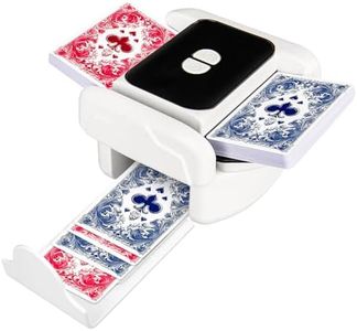 BEE&FLOWER Card Shuffler - Rechargeable Automatic Card Shuffler Low Noise Rechargeable Portable Card Shuffler 1-2 Decks for Poker, UNO, Blackjack, Skip-Bo, Phase 10
