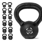 Body Revolution - Cast Iron Kettlebell Weight Set - 2kg 4kg 6kg 8kg 10kg 12kg 14kg 16kg 18kg 20kg 24kg 28kg Kettlebells - Cardio, Aerobics & HIIT Kettle Bell Exercise Weights & Gym Equipment