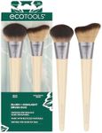 EcoTools Blush + Highlight Brush Duo, Makeup Brushes For Liquid, Cream, & Powder Highlight & Blush, Enhance Natural Skin, Eco-Friendly Makeup Brush Set, Synthetic Bristles, 2 Piece Set