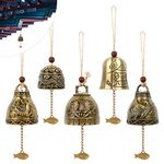 5 Pieces Chinese Feng Shui Bell, Vintage Fengshui Wind Chimes Hanging Charm Wind Chime for Home Garden Decor