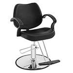 FDW Styling Heavy Duty Pump Adjustable Hydraulic Chair for Hair Stylist Women Man, 20x19x25 Inch (Pack of 1), Black