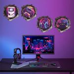 ANHUIB 3D Game Wall Sticker, Gamer Zone, Wall Sticker for Children's Room, Boys, Gaming Room Wall Sticker, Wall Picture, Gaming Boys, Teenagers Wall Sticker, Teenager's Room, Video Game Wall Sticker,