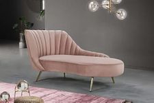 ATOZ WOOd 2 Seater Wooden Velvet Luxury Couch Chaise Lounge Sofa Settee for Home Office Living Room Drawing Room Office (Pink)