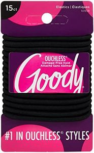 Goody WoMens Ouchless Braided Elastics, Black, 15 Count