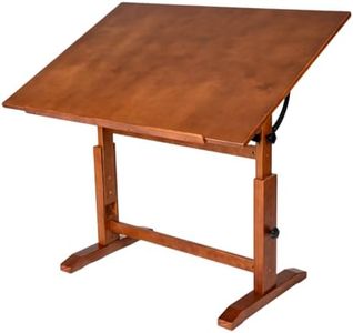 DJAR 42x30 Adjustable Wooden Drafting Table & Art Drawing Desk, Walnut