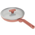 Ember Cookware Arcilla Ceramic Non-Stick Frying Pan 24cm | Glass Lid | Matching Handle | 1x Spatula | Induction Safe | Non Toxic Frypan | PFAS & PTFE Free | Florence Series | Terracotta