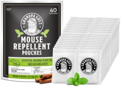 Grandpa Gus's Mouse Repellent Pouches, Natural Peppermint Oil, 40 Pouches