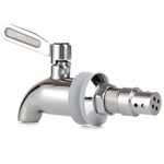 Replacement Spigot Spout for Beverage Dispenser, Stainless Steel Dispenser Faucet with Anti-Clogging Cap Polished Finished