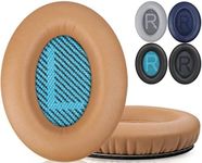 JALPolat® Replacement Earpads Cushions for Bose QuietComfort 35 (QC35) & Quiet Comfort 35 II (QC35 ii) / QC25 / QC45 Headphones, Ear Pads with Softer Leather, Noise Isolation Foam (Khaki)