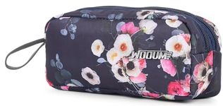 Wooum 2 Zipper Pencil Case Pen Case Pen Bag Pencil Bag Marker School Supplies Stationary Holder Bag Dor Girls and Boys - (Blue Flower)